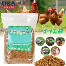 11LB Dried Black Soldier Fly Larvae Mealworms for Chicken Birds Treats Premium