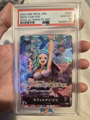PSA 10 Nefeltari Vivi One Piece Kingdoms of Intrigue #OP04-001 Alt Art Japanese