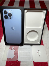 Apple iPhone 13 Pro Max 1TB Sierra Blue EMPTY BOX ONLY  Sim Tool, Sticker