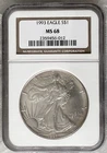 1993 American Eagle $1 Silver NGC MS68 Brown Label #012 MS68 .999 FINE 1 OZ COIN