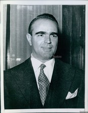 1955 Constantine Karamanlis Athens Greece Prime Minister Crisis Wirephoto 7X9
