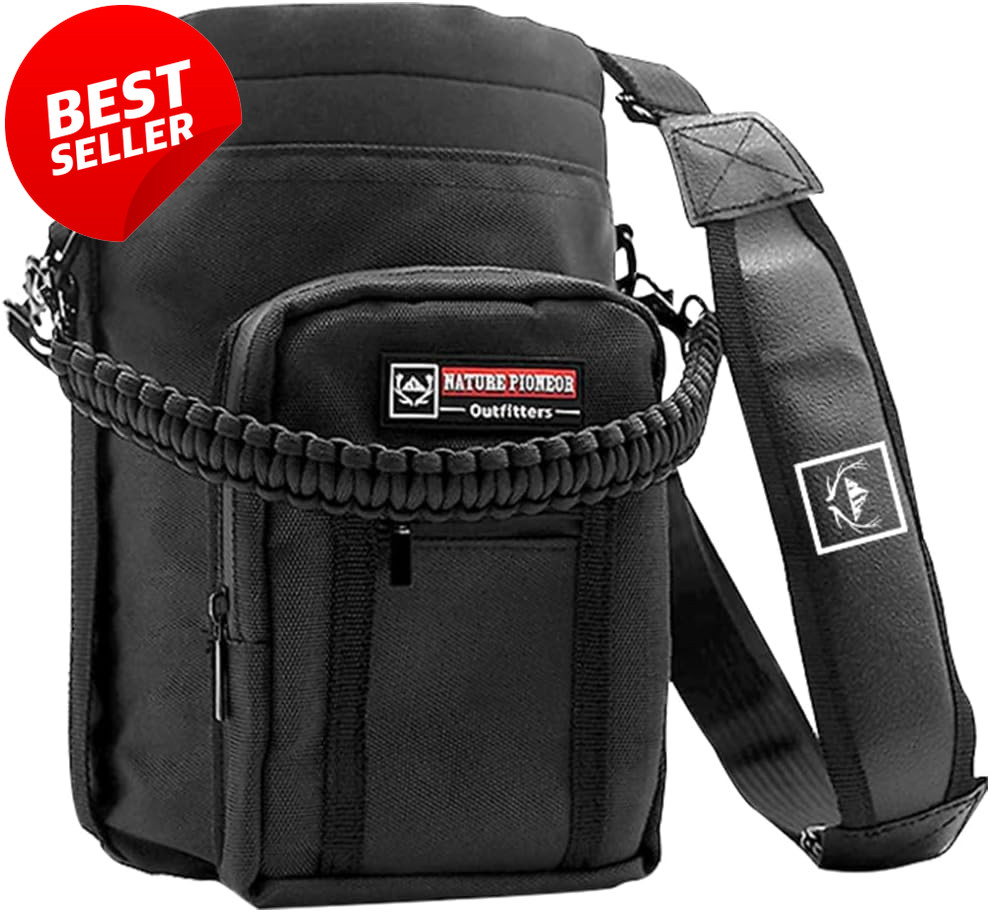 Insulated Water Bottle Holder with Strap for 64Oz 128Oz Jugs Camping Hiking US