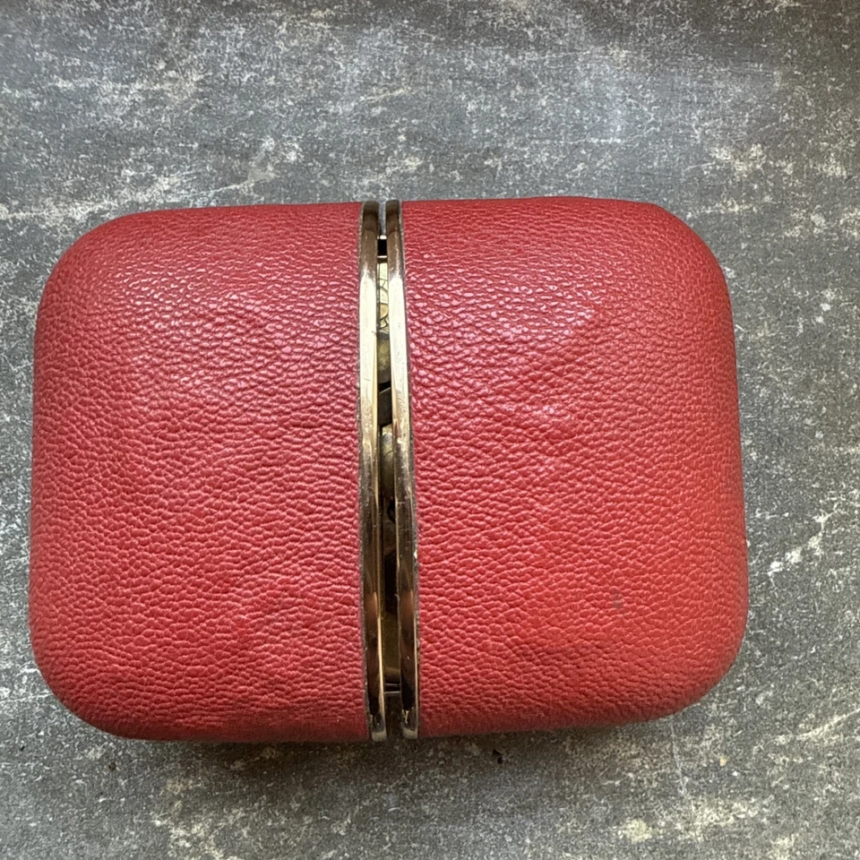 Reisewecker Europa 7 Jewels in rote Schatulle ausziehbar Design 50s 70er - Bild 3 von 4