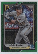 2024 Bowman Mega Box Chrome Green Mojo Refractor /99 Nick Gonzales #62 19gz