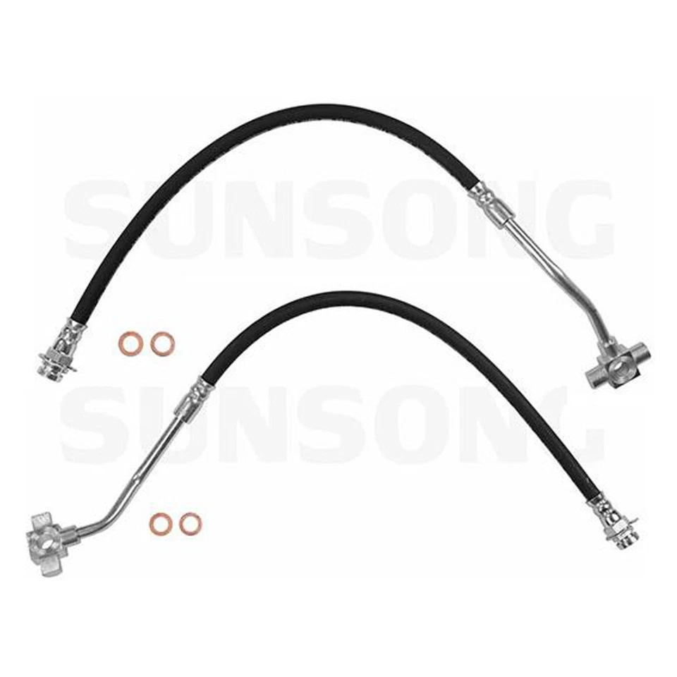 Manguera hidráulica de freno delantera Sunsong 2x para Chevrolet K10 Suburban 5,7 L 1981-1986 Foto 2 de 4