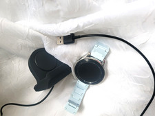 Samsung Galaxy Stainless Steel Watch 4 Classic 2EAR Light Blue Band W/USB
