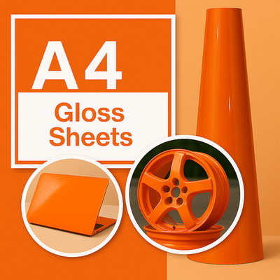 Orange Glanz Vinyl Effekt Car Wrap Aufkleber Selbstklebend Premium Qualität