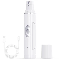 Dog Nail Grinder Quiet - Professional 2-Speed Electric Pet Nail Trimmer with ...