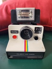 Polaroid Camera One Step Land W/Strap Rainbow Stripe , W/ Magic Flash Case