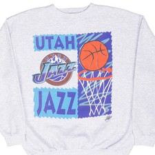 VINTAGE NBA UTAH JAZZ SWEATSHIRT 1990S SIZE LARGE MADE IN USA