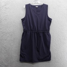 Talbots Sleeveless Sheath Dress XL Petite Navy Blue Women Lightweight Casual