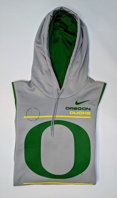 Nike Oregon Ducks 2021 Team Sideline Performance Hoodie Size S Gray DC6260-007