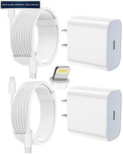 iPhone Charger Fast Charging, USB C Block, 6FT/10FT 6ft 10ft, White