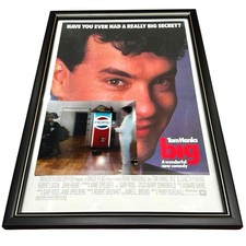 1988 Big Tom Hanks Framed Movie Poster Pepsi Vending Machine Photo Estate rare