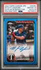 2024 Topps Chrome Update Wyatt Langford True Blue Ref Auto /150 PSA/DNA 10 RC