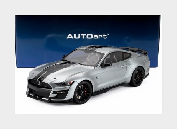 AUTOart 73096 Ford USA Mustang Shelby GT500 Coupe 2023 Iconic Silver 1/18-image