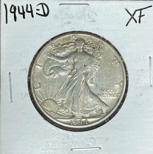1944-D WALKING LIBERTY SILVER HALF DOLLAR~  XF  ~NICE COIN~ 90% SILVER
