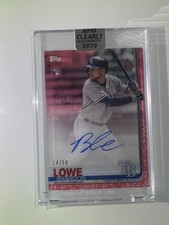 2019 Topps Brandon Lowe Clearly Authentic Auto 14/50 RED Rookie