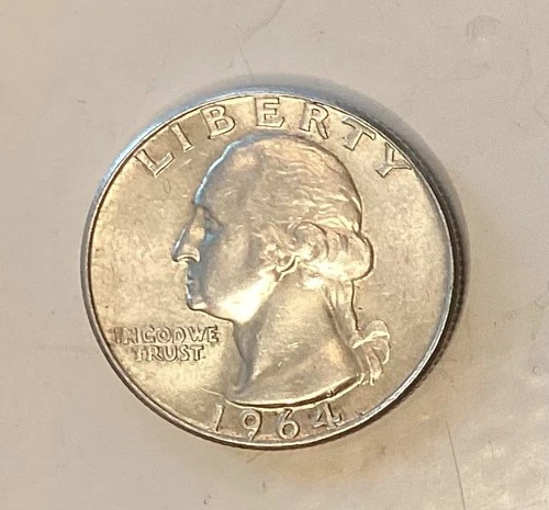 1964 Washington quarter 90% silver good condition