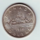 Canada Silver Dollar 1936
