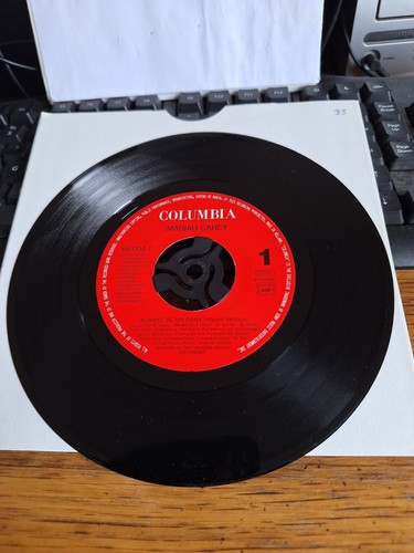 MARIAH CAREY ALWAYS BE MY BABY ALBUM VERS / RADIO VERS VG+ 7" COLUMBIA UK VINYL - Picture 2 of 3