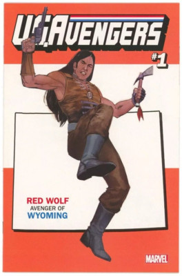 U.S. Avengers Comic 1 Cover Red Wolf Wyoming State Variant Rod Reis 2017 Marvel