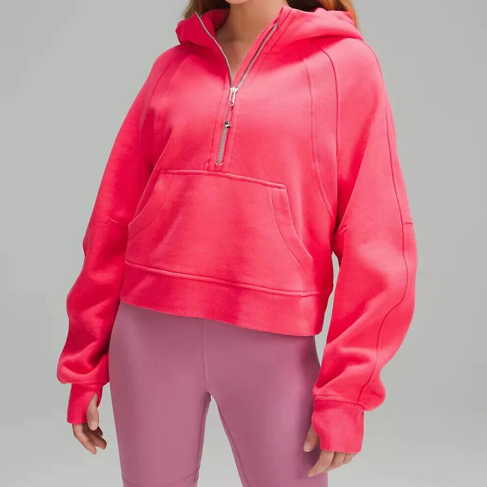 Lululemon Scuba Oversized Half Zip Hoodie Lip Gloss New XS/S~M/L~XL/XXL