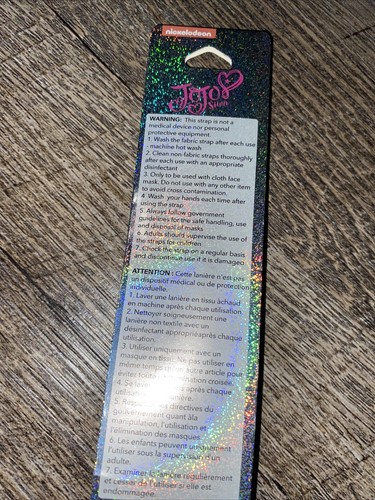 Claire’s Exclusive JoJo Siwa Face Mask Rainbow Beaded Strap Bow Charm Necklace - Picture 4 of 4