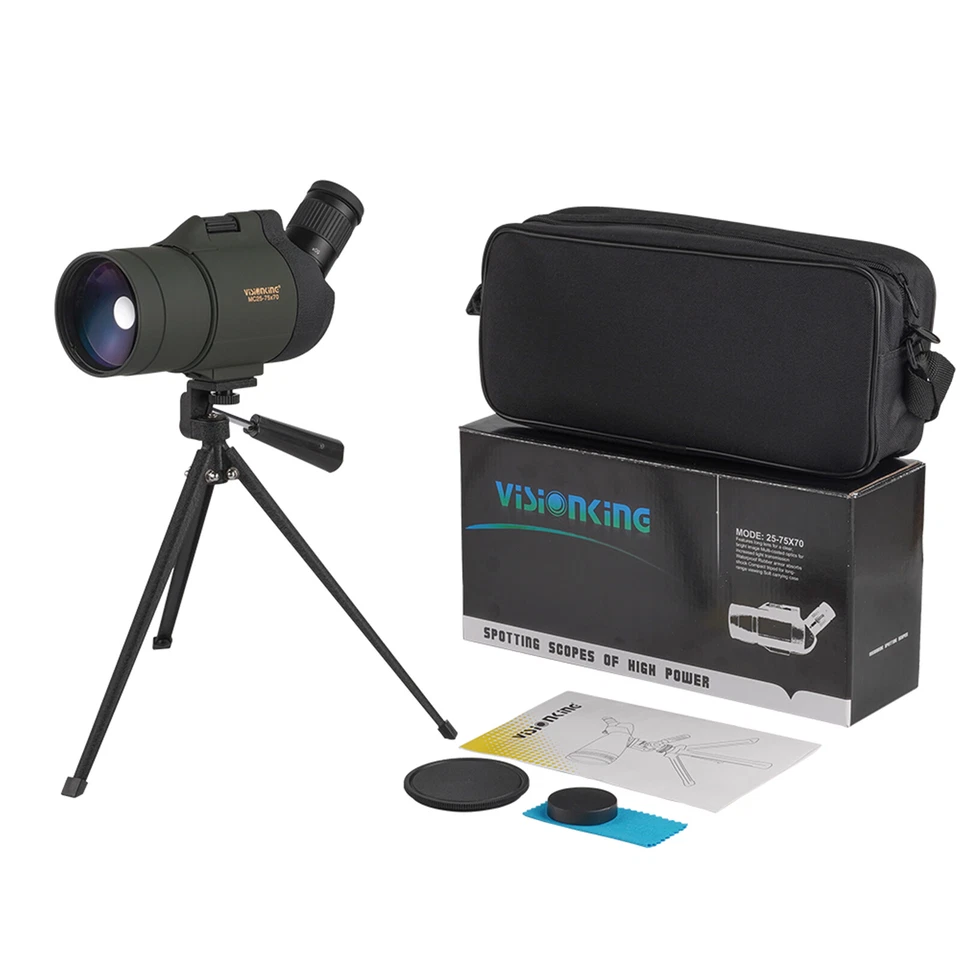 Visionking 25-75x70 Waterproof Spotting Scope Hunting Birdwatching Phone Holder - Image 3 of 4