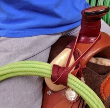 Lariat Rope Holder Strap 45" Soft Latigo Leather Amish Made New Eddy's Tack