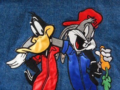 Looney Tunes Vintage Embroidered Denim bugs Bunny & Daffy Duck