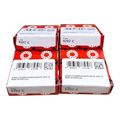 4x FAG 6202-C Rillenkugellager 15x35x11 mm 6202 offenes Kugellager