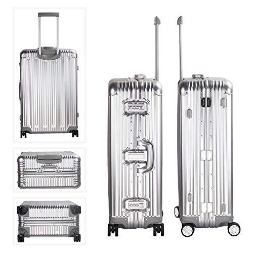 All Aluminum Luggage Zipperless Hard Shell Suitcase with TSA Lock 24" Silver eBay