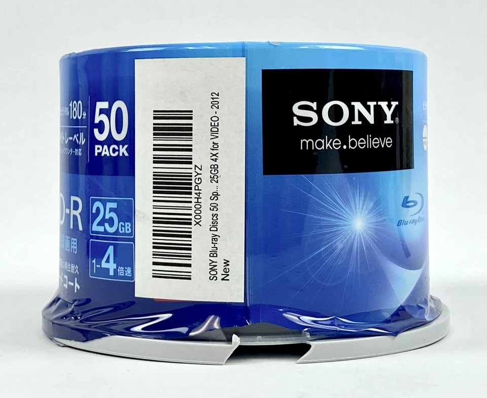 Sony Blu-ray Disc 25GB 4x BD-R Recording Speed 50 Pack - Image 2 of 4