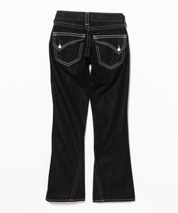BEAMS FUTURE ARCHIVE FLARE GLITTER DENIM BEAMS FUTURE ARCHIVE 