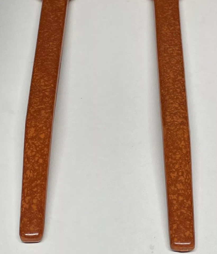 Vintage Large MCM End Of Day Melamine Salad Serving Set Fork And Spoon - Image 3 of 4