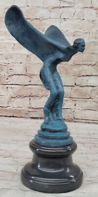 Exquisite Rolls Royce Heißguss Bronze Statue By Charles Sykes Kunst Sammlerstück