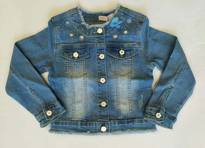 giubbino jeans bambina con strass | eBay