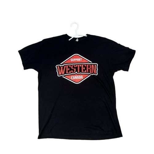 Support 81 Western Canada Men’s T-Shirt Size Large Black VTG Motorcycle Club