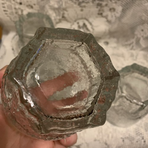 VTG MCM Indiana Glass Glacier Textured Whiskey Glass Tumblers, Set of 4, 3.75”H - Picture 8 of 21
