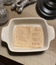 new Emile Henry Rectangle Baking Dish Ultime, 8" X 5.5" with little chip