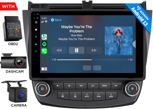 Android 13 Carplay For Honda Accord 7th 2003-2007 Car Radio Stereo Apple GPS NAV - Picture 23 of 24
