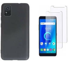 Funda TPU Silicona para Consumer Cellular ZTE Avid 589 +2X Protector Pantalla Cristal