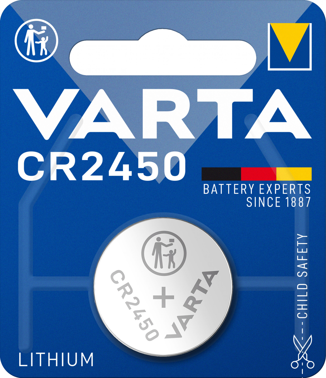 Thumbnail - 1x1er Blister-varta Lithium Batterie Cr 2450 - 3v - Knopfzelle