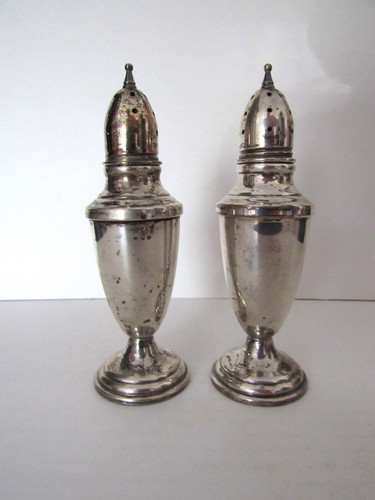 Set of Towle Sterling Silver Salt & Pepper Shakers Vintage - Picture 2 of 6