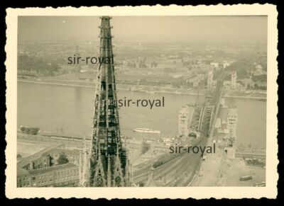 Cologne 1952 - Hohenzollern Bridge - 4711 Tower - Dance Fountain - 1950s - Photo 10x7cm