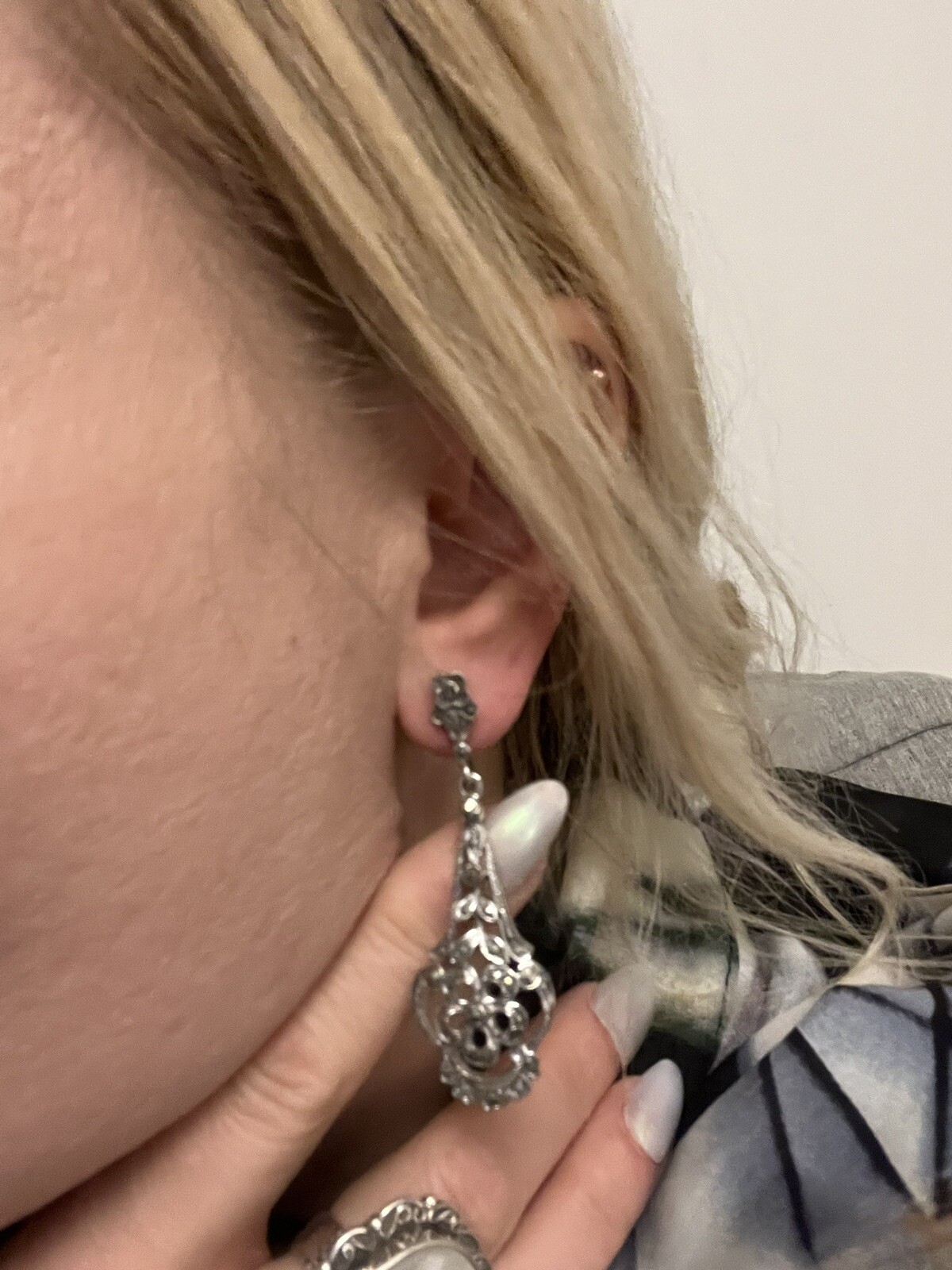 Stunning Antique/Vintage Solid Silver Marcasite L… - image 7