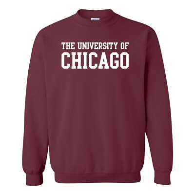 University of Chicago Maroons Basic Block Licensed Crewneck Sweatshirt  - Maroon
