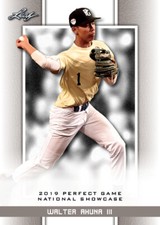 10-Count Lot Maui Walter Ahuna III 2019 Leaf Perfect Game NIKE AA Rookies KANSAS