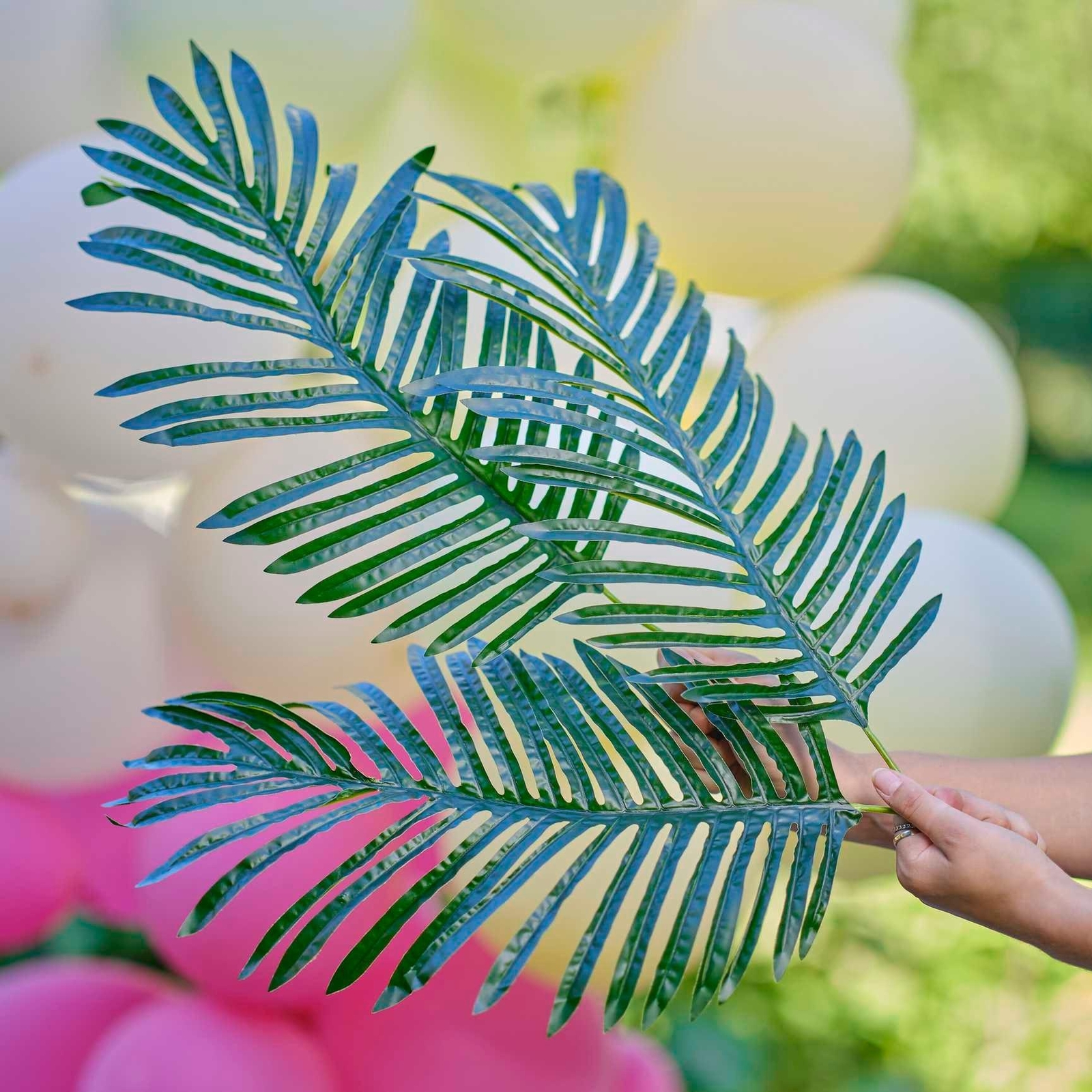 Palm Leaf Foliage Stems Decoration Kit - Tropical Leaves Decorations - Pack Of 3